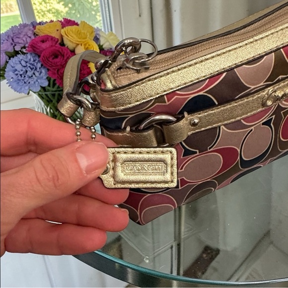 Coach scarf print sateen signature C wristlet wallet with hangtag - Picture 5 of 6